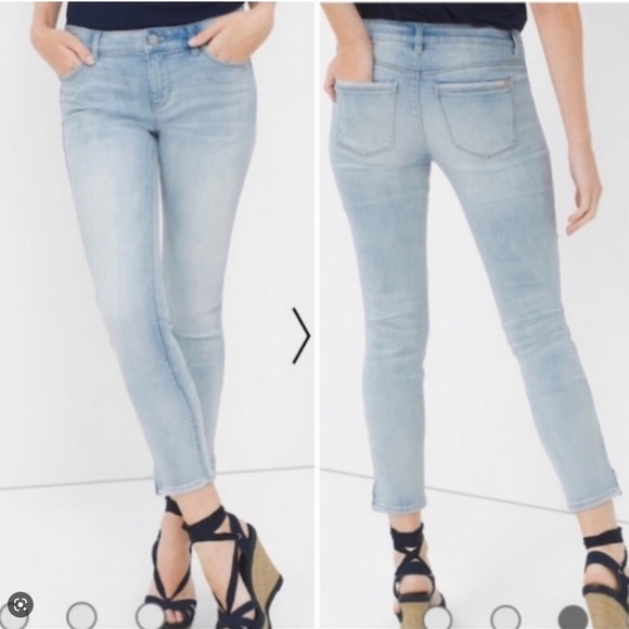 White House Black Market Light Blue Capri Size 6 - Picture 10 of 10